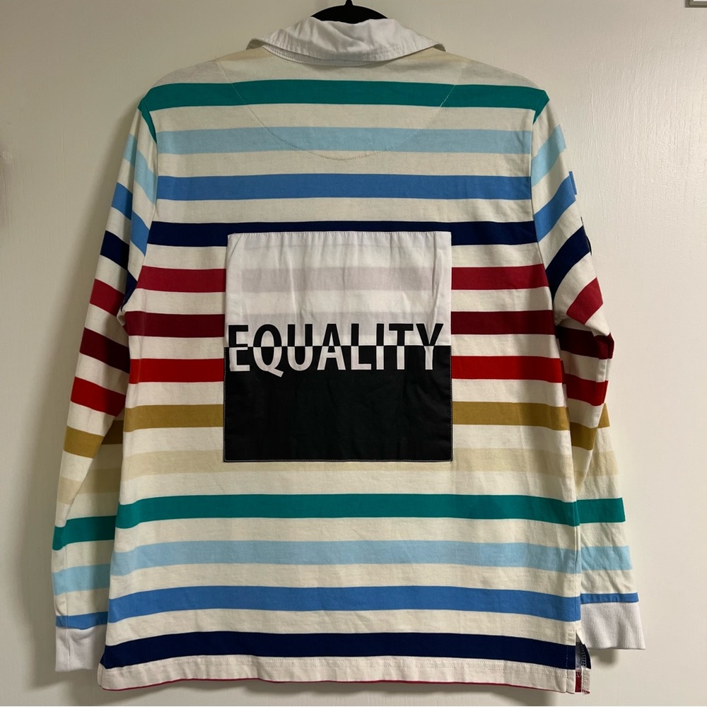 PSK Collective Rugby Equality Patch Collared Rainbow Top w/ WSF Sleeve Patch, S - Picture 6 of 14